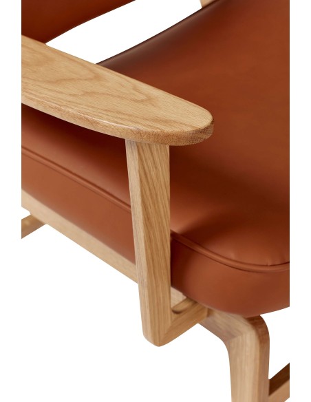 Sillón HAZE, Roble Natural / Poliéster Marrón - Hübsch. Vackart