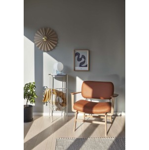 Sillón HAZE, Roble Natural / Poliéster Marrón - Hübsch. Vackart 2