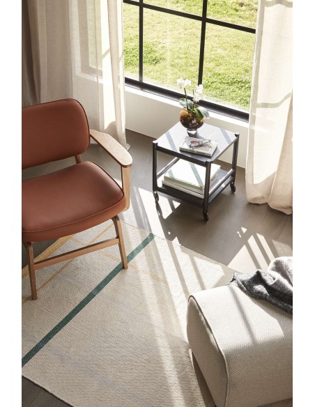 Sillón HAZE, Roble Natural / Poliéster Marrón - Hübsch. Vackart