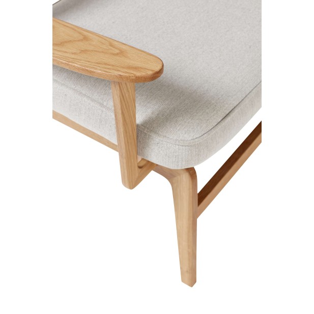 Sillón HAZE, Roble Natural / Textil Gris - Hübsch. Vackart