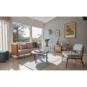 Sillón HAZE, Roble Natural / Textil Gris - Hübsch. Vackart 2