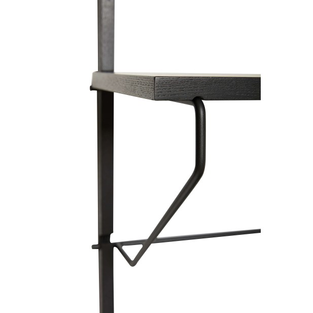 Estantería de Pared NORM 80x180 cm, Madera / Metal Negro - Hübsch. Vackart
