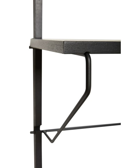 Estantería de Pared NORM 80x180 cm, Madera / Metal Negro - Hübsch. Vackart