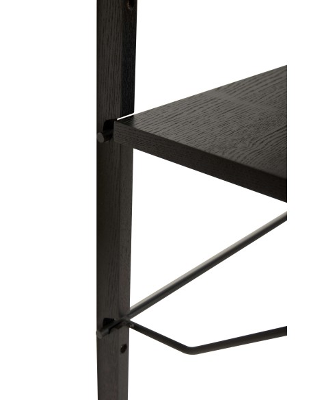 Estantería de Pared NORM 80x180 cm, Madera / Metal Negro - Hübsch. Vackart
