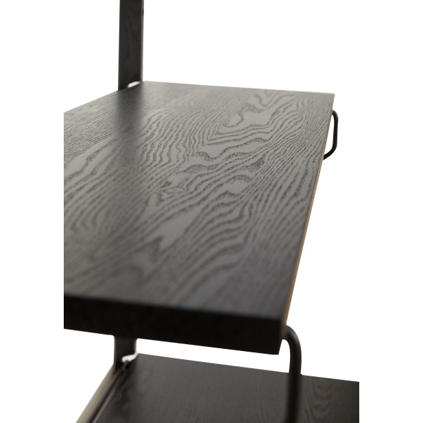 Estantería de Pared NORM 80x180 cm, Madera / Metal Negro - Hübsch. Vackart
