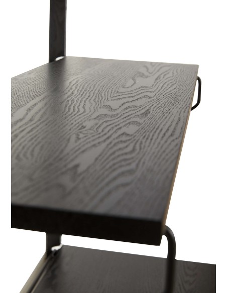 Estantería de Pared NORM 80x180 cm, Madera / Metal Negro - Hübsch. Vackart