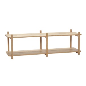 Estantería SPINDE 47 cm Alto, Roble Natural - Hübsch. Los originales y exclusivos muebles de diseño escandinavo de Hübsch en Vackart, tu tienda de diseño online.