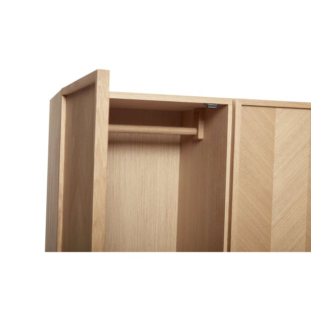 Armario HERRINGBONE Alto 180 cm, Roble Natural - Hübsch. Vackart