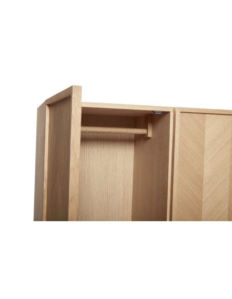 Armario HERRINGBONE Alto 180 cm, Roble Natural - Hübsch. Vackart