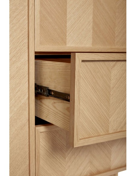 Armario HERRINGBONE Alto 180 cm, Roble Natural - Hübsch. Vackart