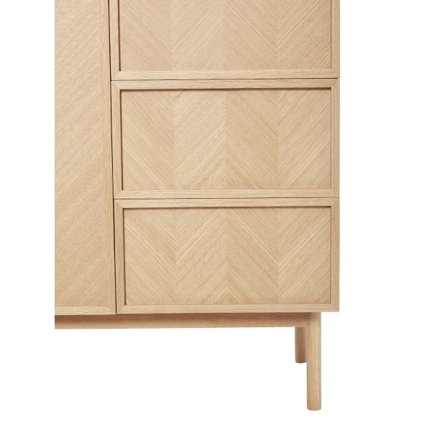 Armario HERRINGBONE Alto 180 cm, Roble Natural - Hübsch. Vackart