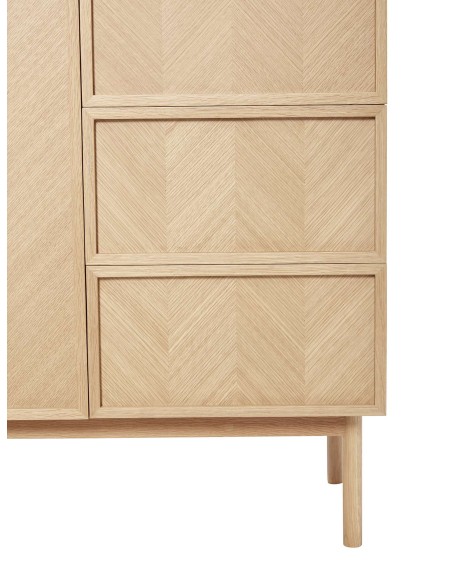 Armario HERRINGBONE Alto 180 cm, Roble Natural - Hübsch. Vackart