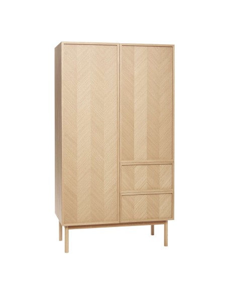 Armario HERRINGBONE Alto 180 cm, Roble Natural - Hübsch. Vackart