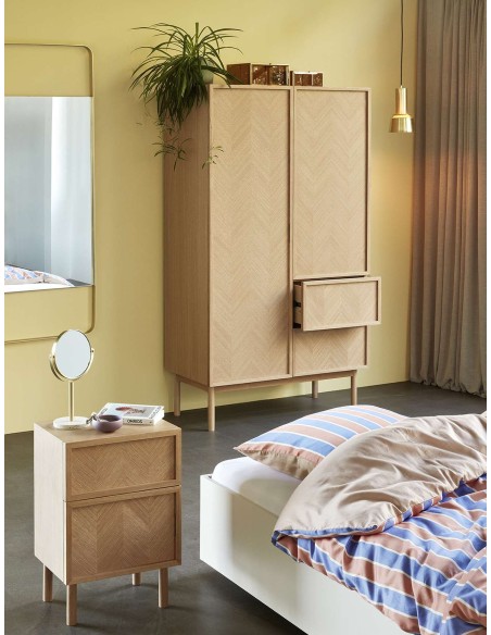 Armario HERRINGBONE Alto 180 cm, Roble Natural - Hübsch. Vackart