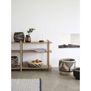 Set 2 Cestas CURRENT, Papel Natural / Negro - Hübsch. Vackart 2