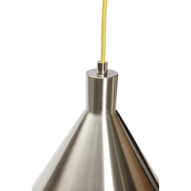 Lámpara de Techo YAMA, Metal Niquel / Amarillo - Hübsch. Vackart