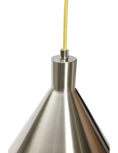 Lámpara de Techo YAMA, Metal Niquel / Amarillo - Hübsch. Vackart