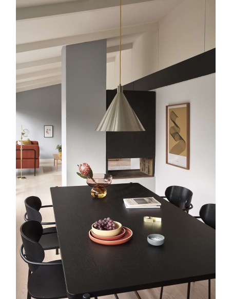 Lámpara de Techo YAMA, Metal Niquel / Amarillo - Hübsch. Vackart