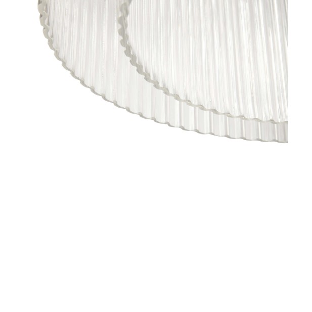 Lámpara de Techo RIPPLE Ø41 cm, Cristal / Metal Niquel - Hübsch