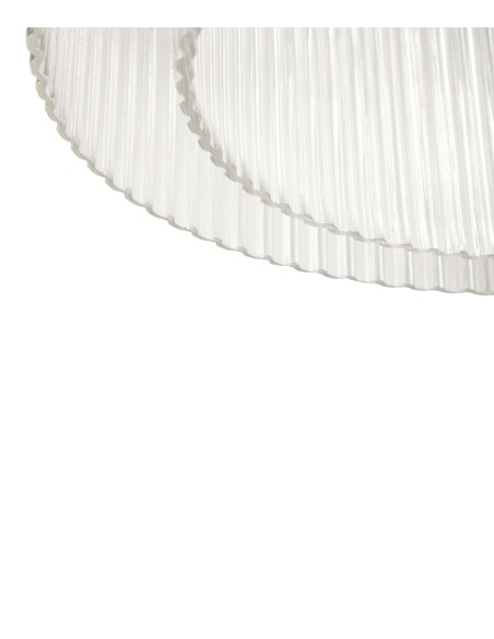 Lámpara de Techo RIPPLE Ø41 cm, Cristal / Metal Niquel - Hübsch