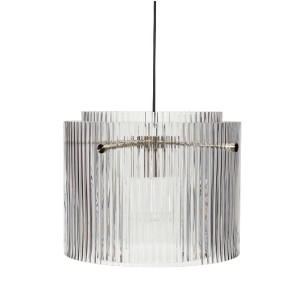 Lámpara de Techo RIPPLE Ø41 cm, Cristal / Metal Niquel - Hübsch. Vackart ilumina tus espacios con las exclusivas lámparas de diseño escandinavo de Hübsch.