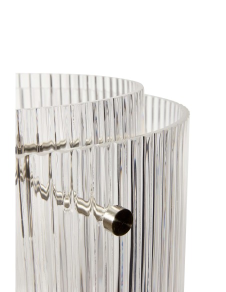 Lámpara de Techo RIPPLE Ø41 cm, Cristal / Metal Niquel - Hübsch