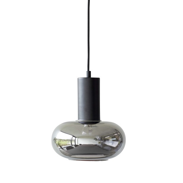 Lámpara de Techo REFLECT, Metal Negro / Cristal Gris - Hübsch. Vackart