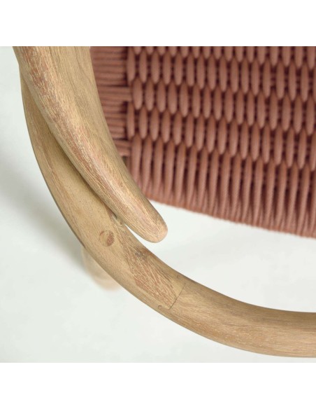 Silla NINA Acacia/cuerda terracota - Kave Home, Vackart. CC0555J86 