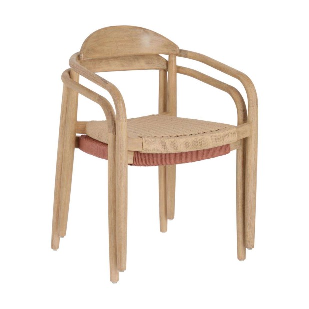 Silla NINA Acacia/cuerda terracota - Kave Home, Vackart. CC0555J86 