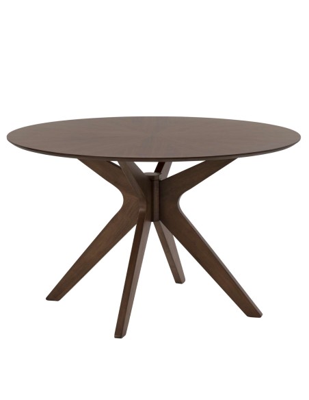Mesa NORDAK Ø120 cm de Comedor, Nogal - Vackart