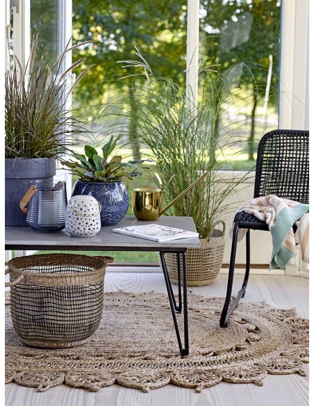 Mesa de Centro MUNDO, Metal / Cemento Gris - Bloomingville. Vackart