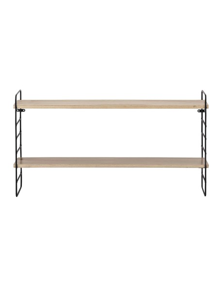 Estantería de Pared NORTH, Metal Negro / MDF Natural - Bloomingville. Vackart