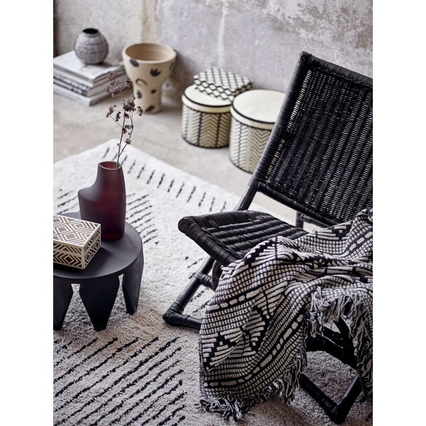 Sillón Plegable BAZ, Ratán Negro - Bloomingville. Vackart Sillón Plegable BAZ, Ratán Negro - Bloomingville. Vackart