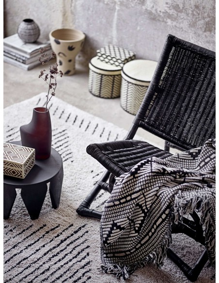 Sillón Plegable BAZ, Ratán Negro - Bloomingville. Vackart