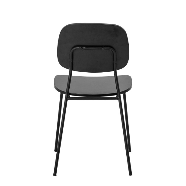 Silla de Comedor MONZA, Madera Chapada / Metal Negro - Bloomingville. Vackart