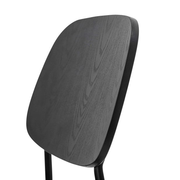 Silla de Comedor MONZA, Madera Chapada / Metal Negro - Bloomingville. Vackart