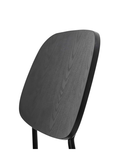 Silla de Comedor MONZA, Madera Chapada / Metal Negro - Bloomingville. Vackart