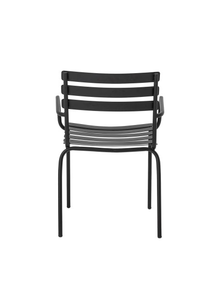 Silla con Brazos MONSI, Metal Galvanizado Negro - Bloomingville. Vackart