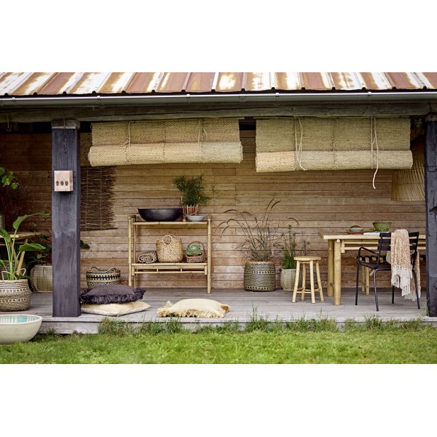 Silla con Brazos MONSI, Metal Galvanizado Negro - Bloomingville. Vackart