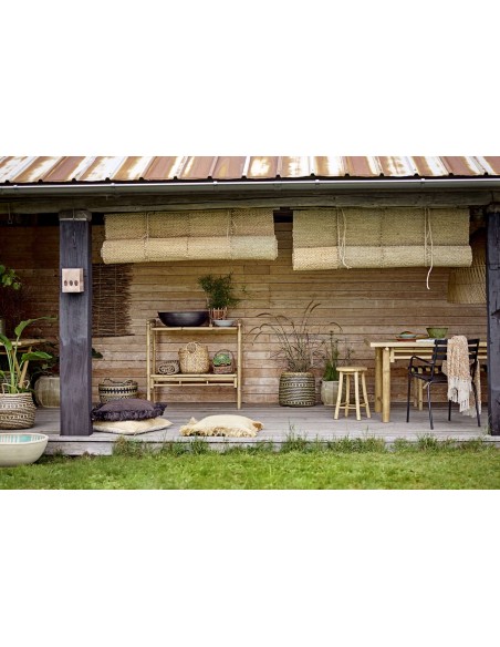 Silla con Brazos MONSI, Metal Galvanizado Negro - Bloomingville. Vackart