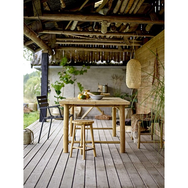 Silla con Brazos MONSI, Metal Galvanizado Negro - Bloomingville. Vackart