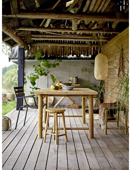 Silla con Brazos MONSI, Metal Galvanizado Negro - Bloomingville. Vackart