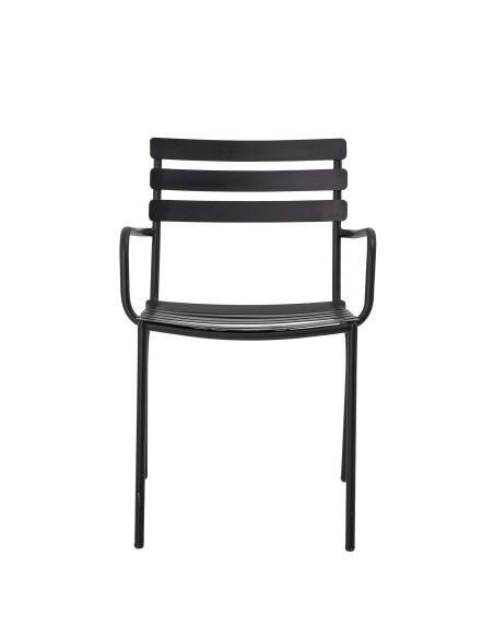 Silla con Brazos MONSI, Metal Galvanizado Negro - Bloomingville. Vackart