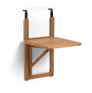 Mesa plegable de balcón Amarilis madera maciza acacia 40 x 40 cm - Kave Home; Vackart. CC2177M46. Mesas de diseño