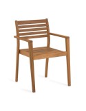 Silla de exterior Hanzel / madera maciza acacia - Kave Home