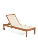 Tumbona de exterior Caterin beige/eucalipto - Kave Home