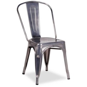 Silla Tolix Metal Cepillado Inspiración Tolix A de Jean Pauchard Silla Tolix