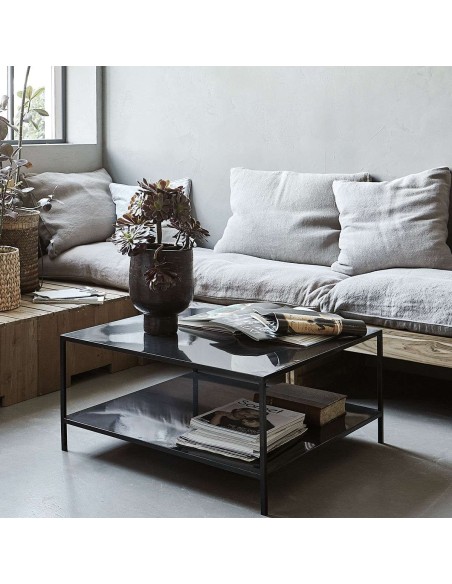 Mesa de Centro FARI 85x85 cm, Metal Negro - House Doctor. Vackart