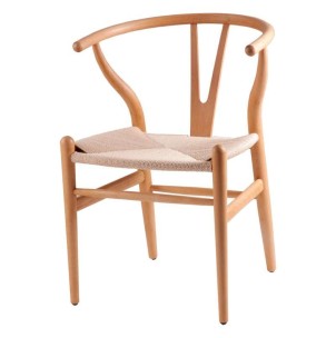 Silla FER Madera Natural Inspiración Wishbone Hans Wegner