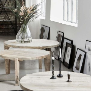Mesa de Centro BALI Ø110 cm, Madera Natural - House Doctor. Vackart 2